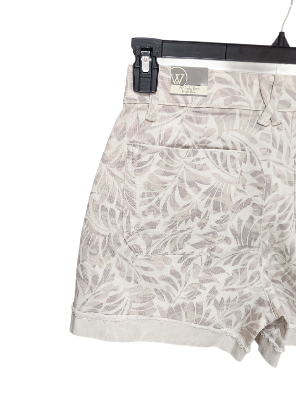 Wit & Wisdom Leaf Print Pacth Pockets 4.5" Twill Shorts High Rise Ab Solution 4 - Picture 9 of 9